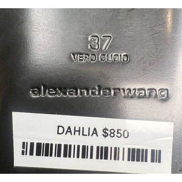 Alexander Wang Dahlia Crystal-Embellished Wedge 105mm Sandals NWOB Size 37 - Picture 9 of 11